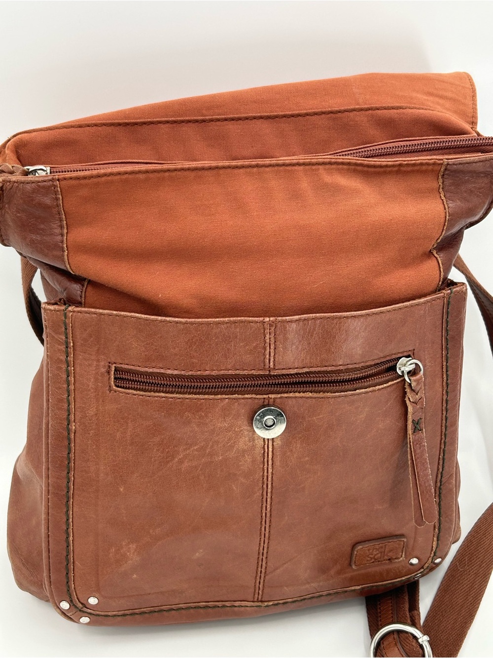 The Sak Convertible Leather Backpack Shoulder Bag - Picture 5 of 16